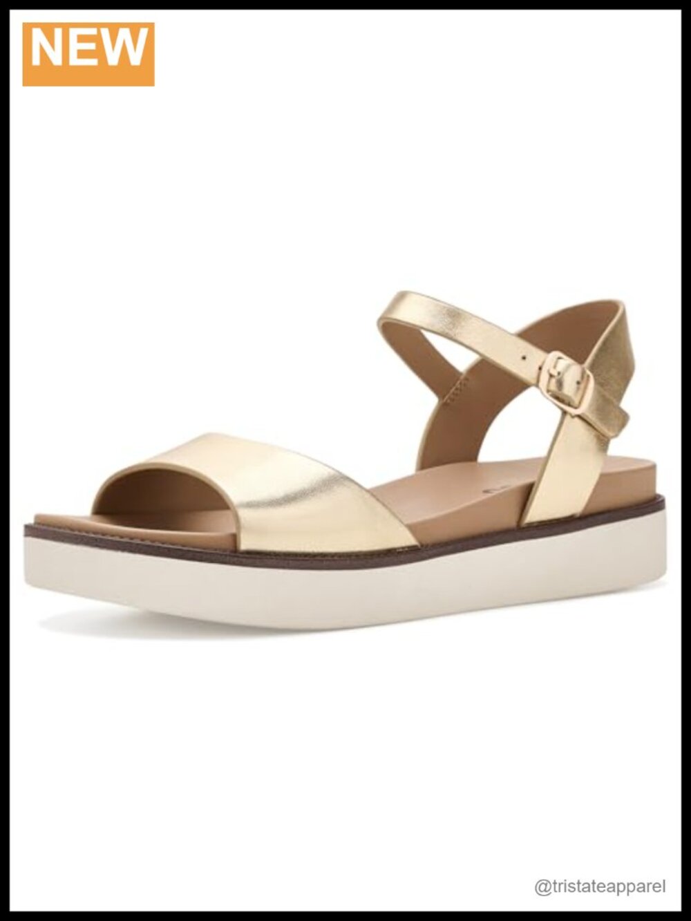 Waterproof Leather Platform Wedge Sandals